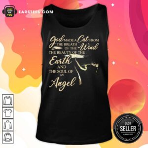 Alternative view of God Made A Cat Wind Earth Angel Shirt