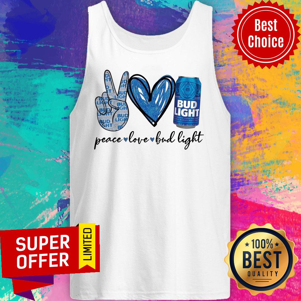 Peace Love Bud Light Grey Graphic Shirt - Image 4