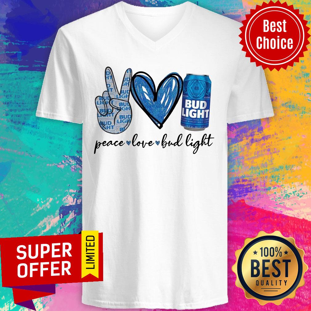 Peace Love Bud Light Grey Graphic Shirt - Image 3