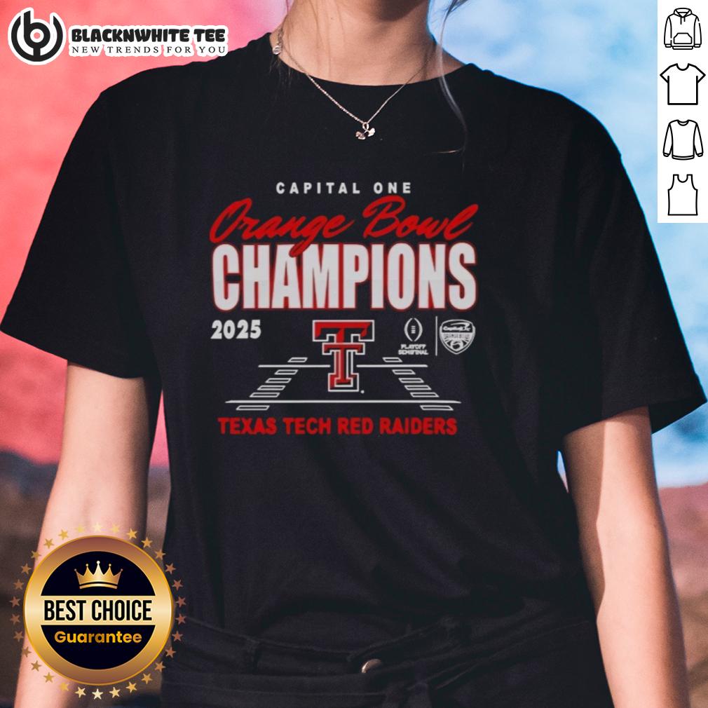 Awesome Texas Tech Red Raiders 2026 Orange Bowl Champions Classic T-Shirt - Image 3
