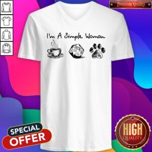 Alternative view of Good I’m A Simple Woman I Like Coffee Dice And Dogs Shirt