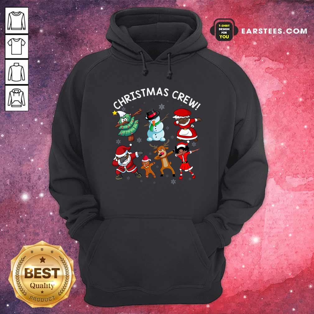 Nice Santa Claus And Friends Dab Dance Dabbing Christmas Crew Shirt - Image 2