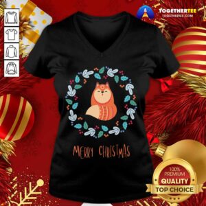 Alternative view of Premium Floral Christmas Woodland Fox T-Shirt