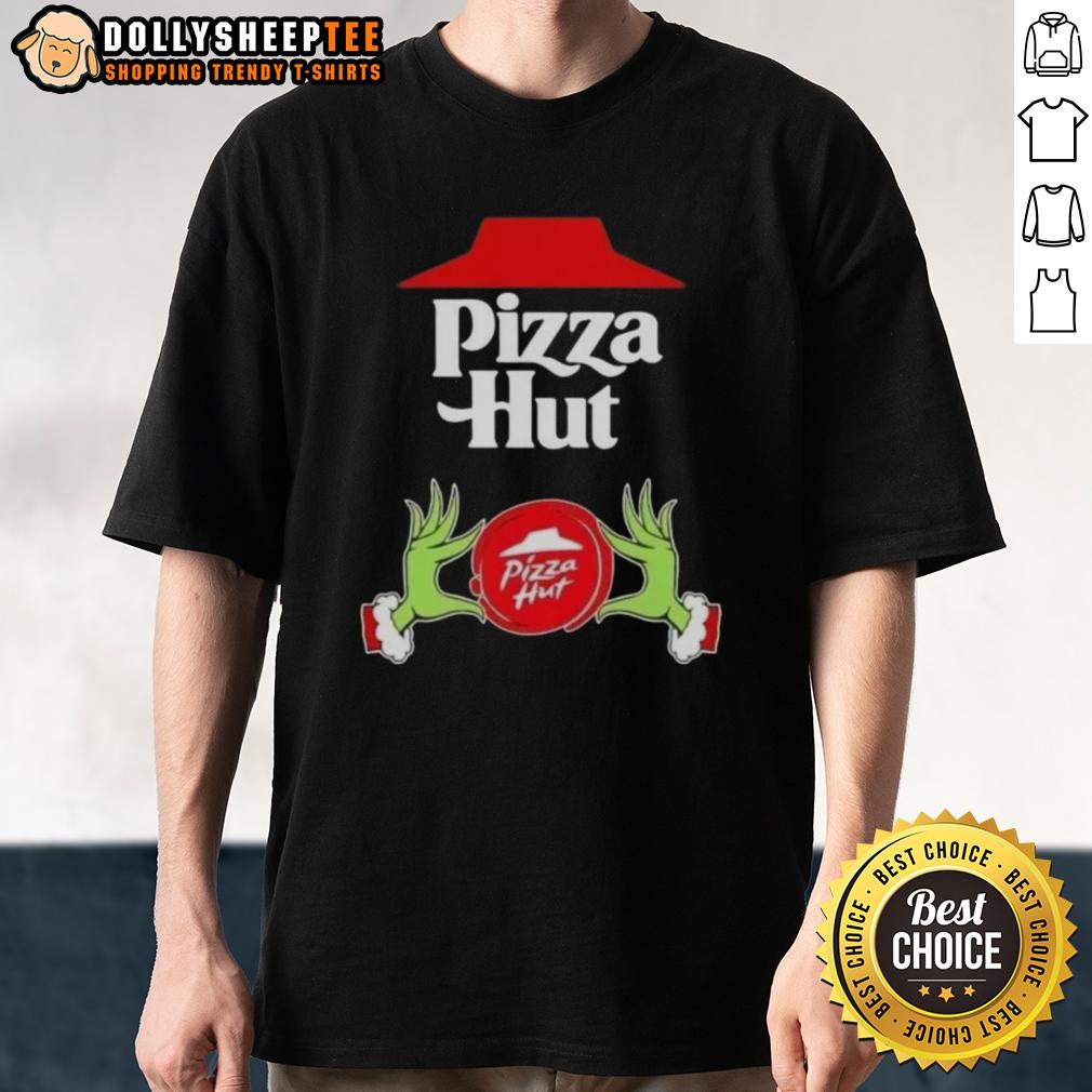 Hot Grinch Hands Love Pizza Hut Merry Christmas T-Shirt