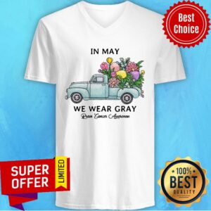 Alternative view of Top Sunflower In May We Wear Gray Brain Cancer Awareness Shirt