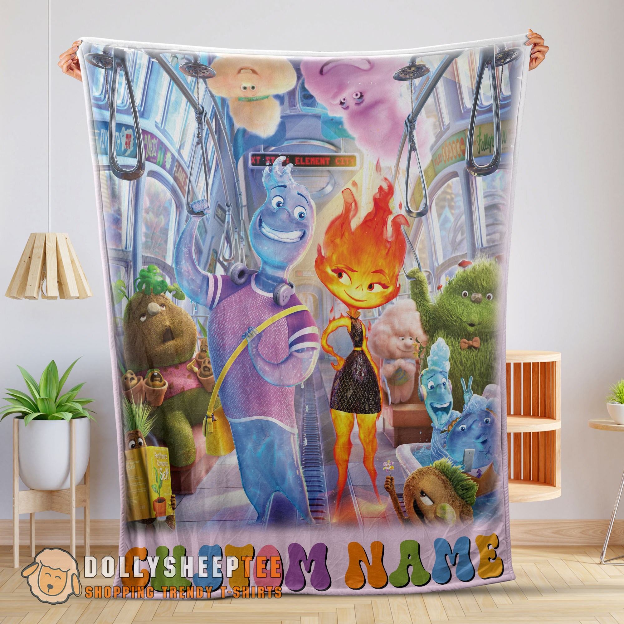 Perfect Elemental Characters Ember Lumen Wade With Friends Blanket Fleece Customized Blanket