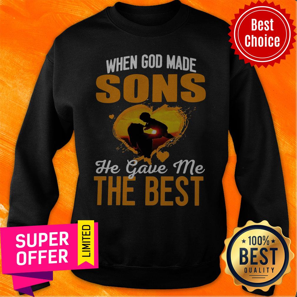 Top When God Made Sons He Gave Me The Best Being A Mom Shirt - Image 2
