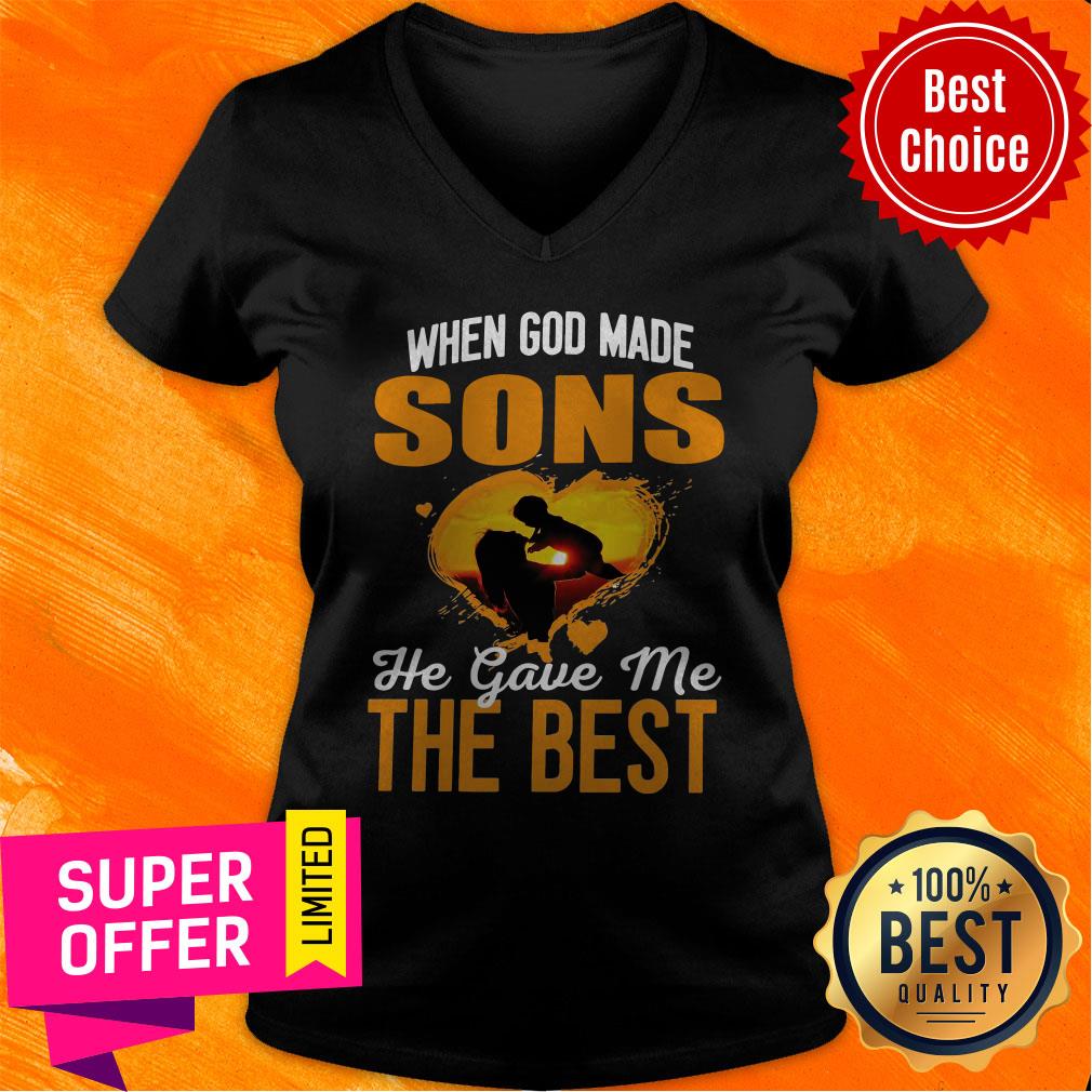 Top When God Made Sons He Gave Me The Best Being A Mom Shirt - Image 4
