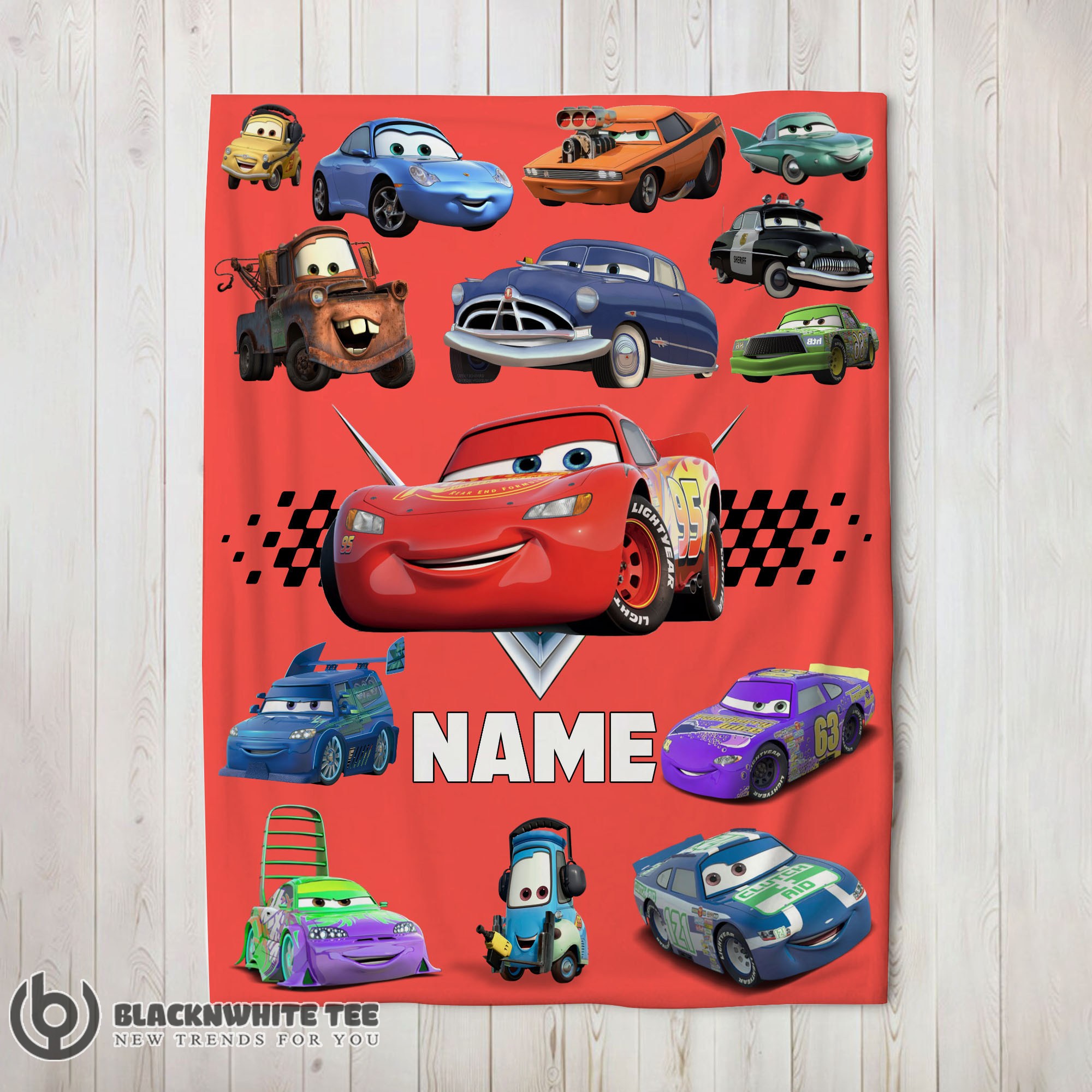 Awesome Good Pixar Cartoon Cars Character Blanket Fleece Customized Blanket