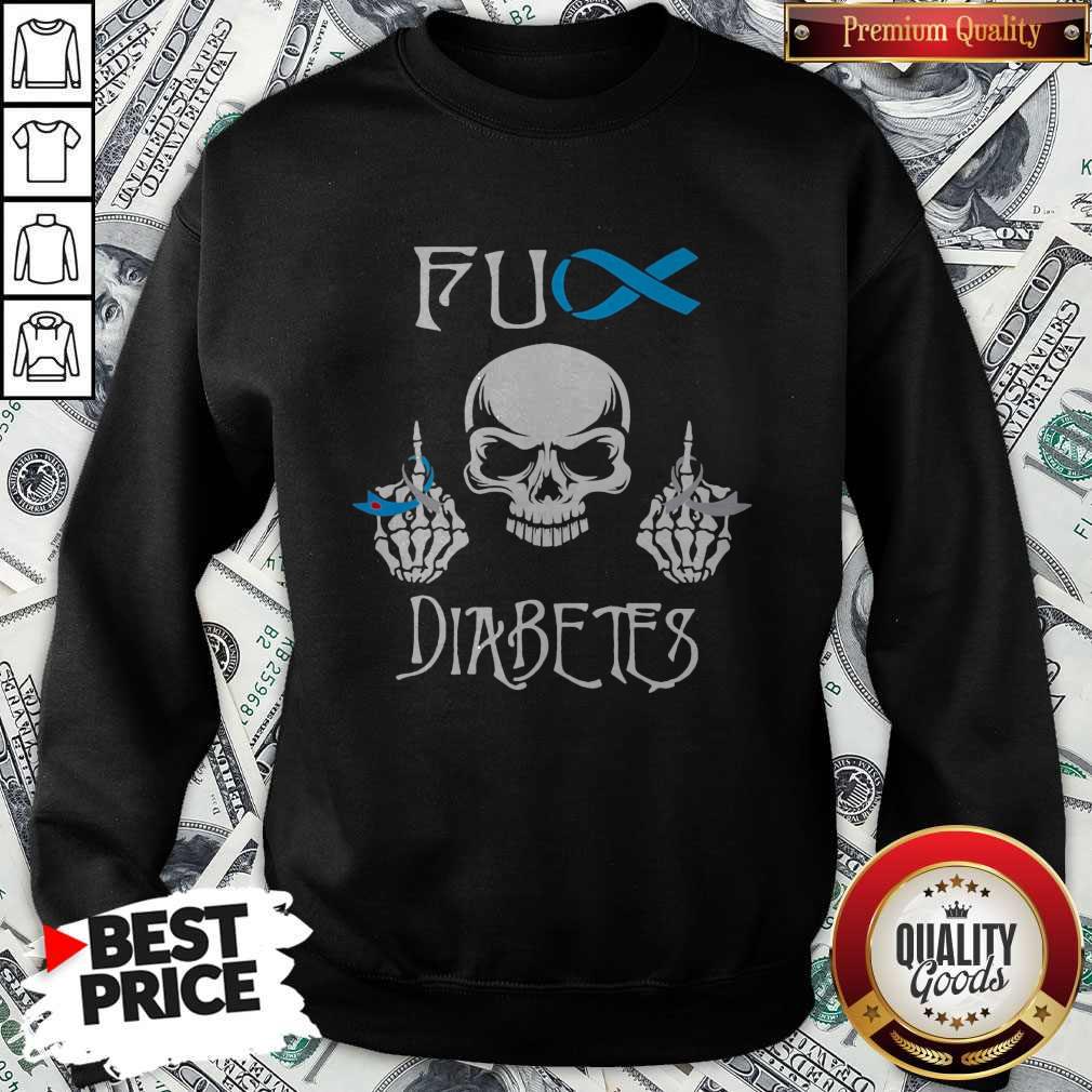 Original Skull Fuck Diabetes Shirt - Image 4