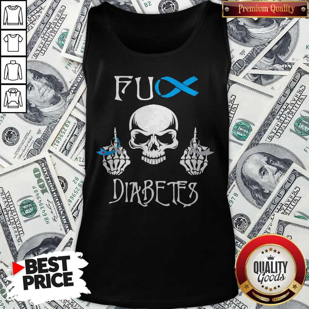 Original Skull Fuck Diabetes Shirt - Image 3