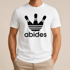 Nice Premium The Dude Abides Bowling Logo The Big Lebowski Shirt