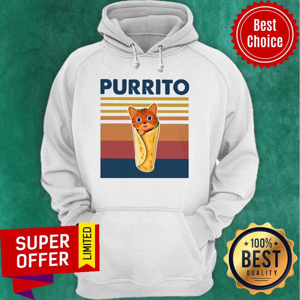 Premium Cat Purrito Vintage Shirt - Image 3