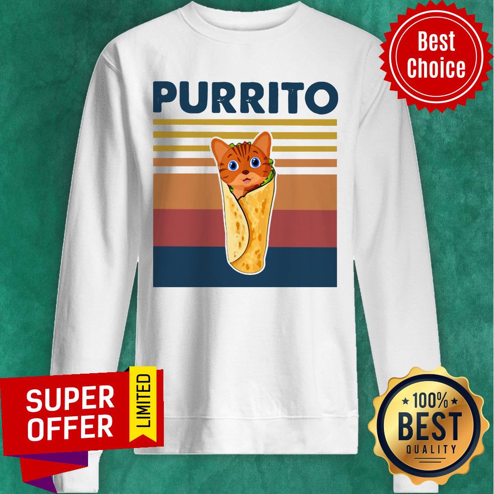 Premium Cat Purrito Vintage Shirt - Image 2
