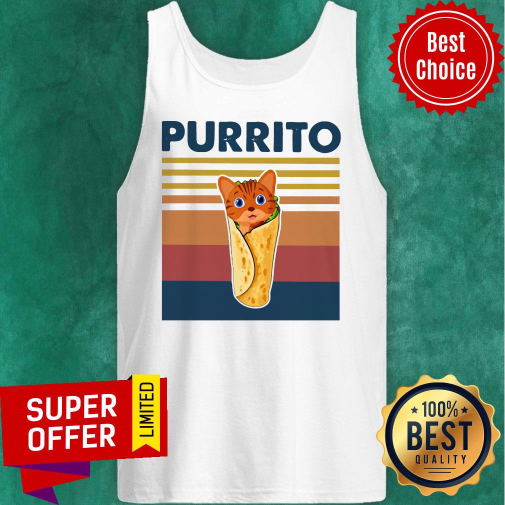 Premium Cat Purrito Vintage Shirt - Image 5