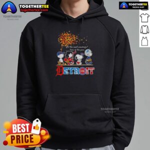 Alternative view of Premium Snoopy And Friends Detroit It's The Most Wonderful Time Of The Year Autumn T-Shirt