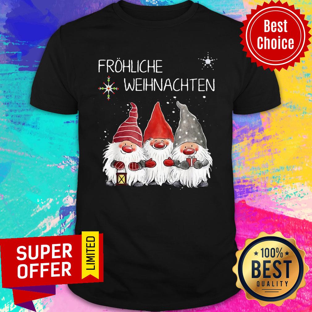 Top Gnomes Frohliche Weihnachten Christmas Shirt