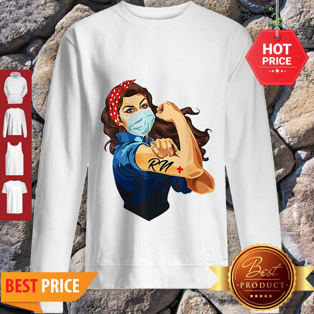 Perfect Strong Woman Tattoos RN Registered Nurse Shirt - Image 3