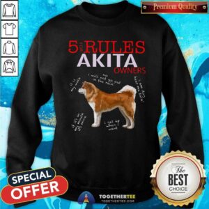 Alternative view of Cute 5 Rules For Akita Owners Shirt