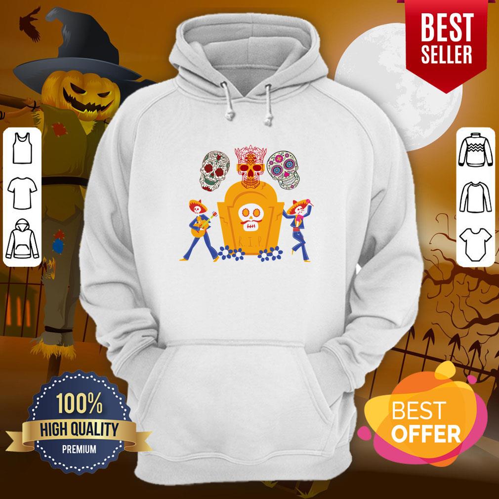 Dancing Skeletons And Sugar Skulls Dia De Los Muertos Day Dead Shirt - Image 5