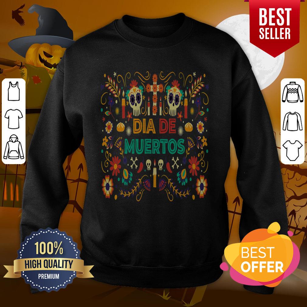 Candy Sugar Skull Day Of The Dead Dia De Los Muertos Shirt - Image 4