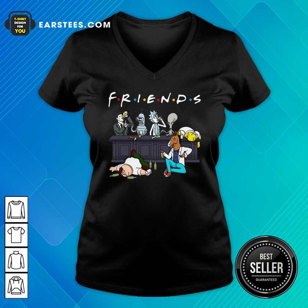 Nice Friends Rick Horse Drink Wine Reservoir Drinkers T-Shirt - Image 3