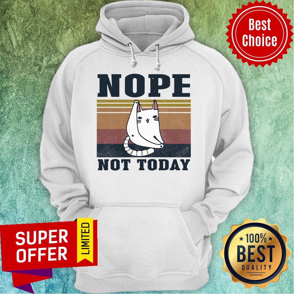 Premium Cat Nope Not Today Vintage Shirt - Image 3