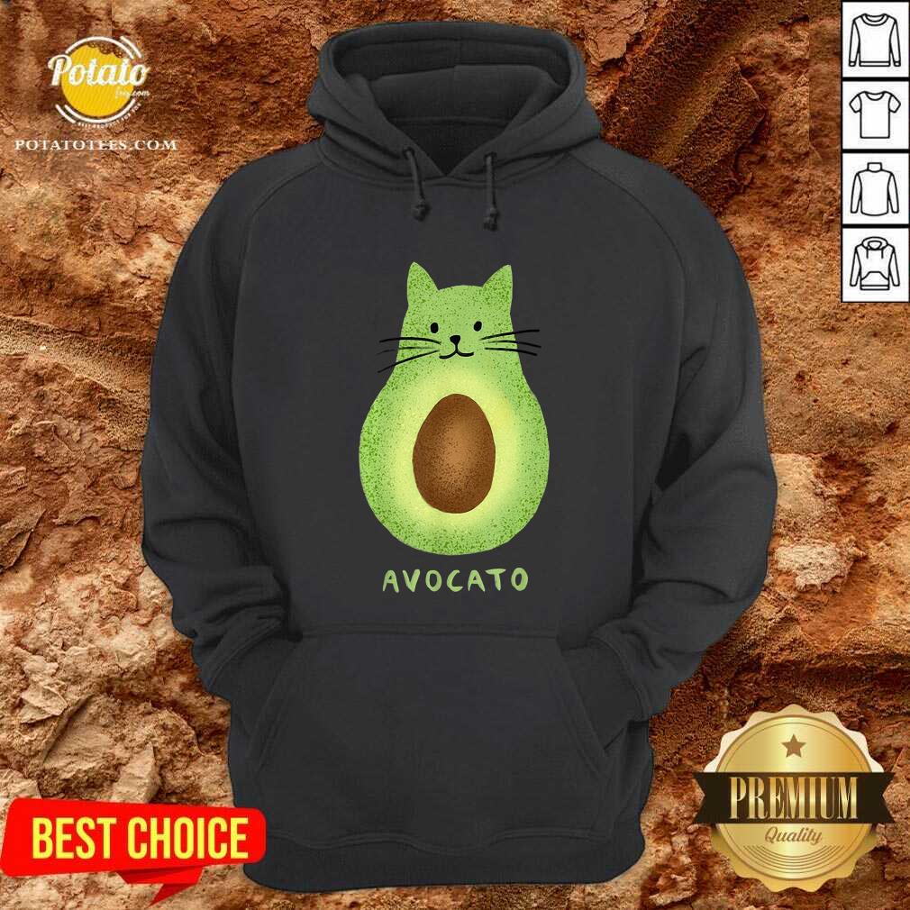 Avocato Funny Cute Cat Avocado Vegan And Cat Lover Kitten Shirt - Image 5