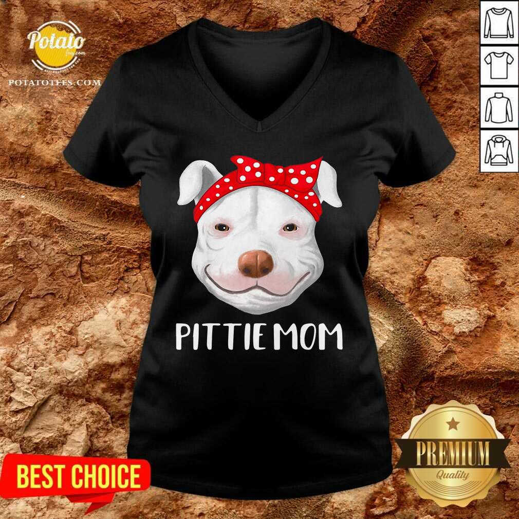 Pitbull Dog Lovers Pittie Mom Mothers Day Gift Shirt - Image 2