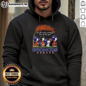 Alternative view of Nice Peanuts It's The Most Wonderful Time Of The Year Broncos Denver Football T-Shirt