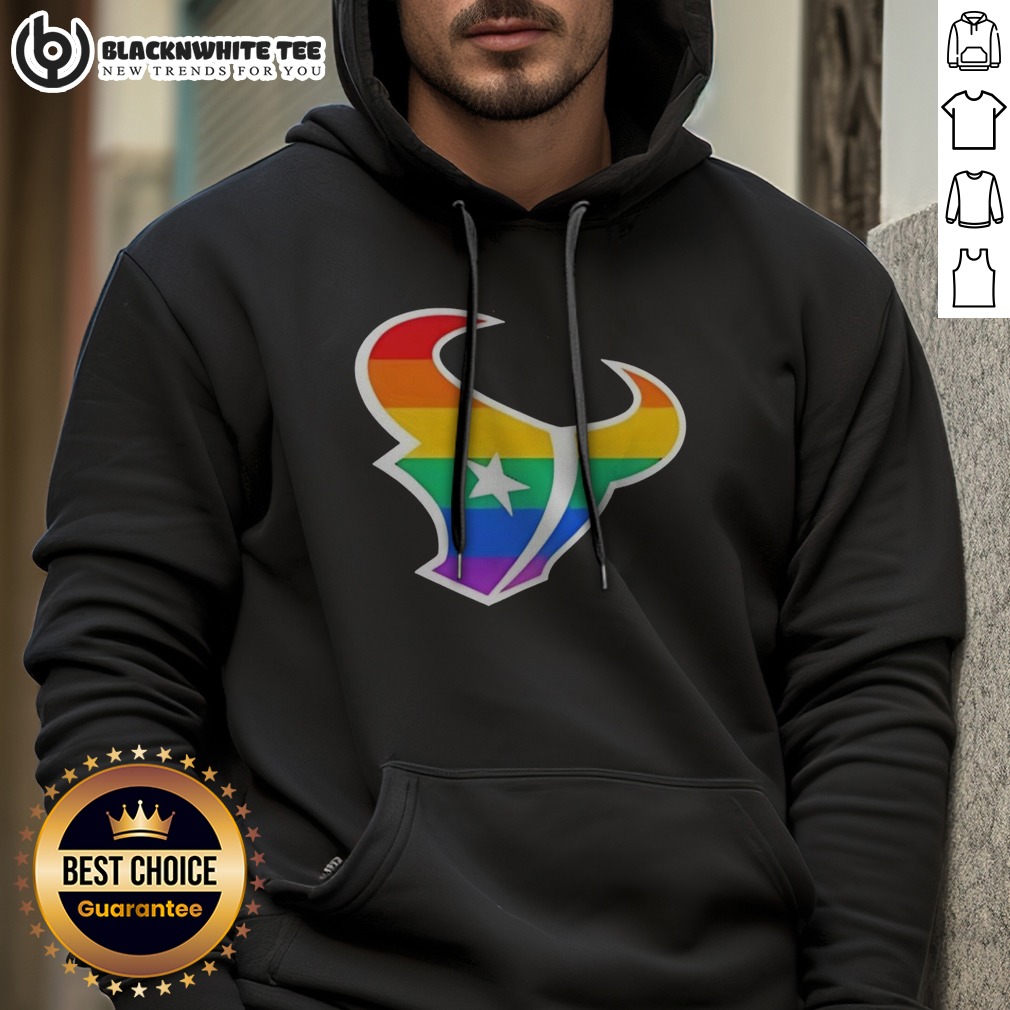 Original Houston Texans Pride Flag Logo NFL Football Team Sports Rainbow Logo Art Shirt - Image 2