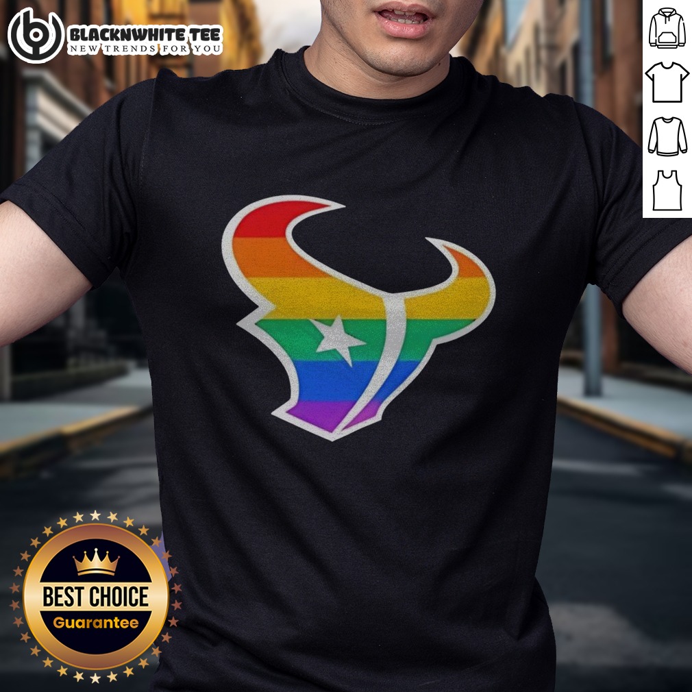 Original Houston Texans Pride Flag Logo NFL Football Team Sports Rainbow Logo Art Shirt