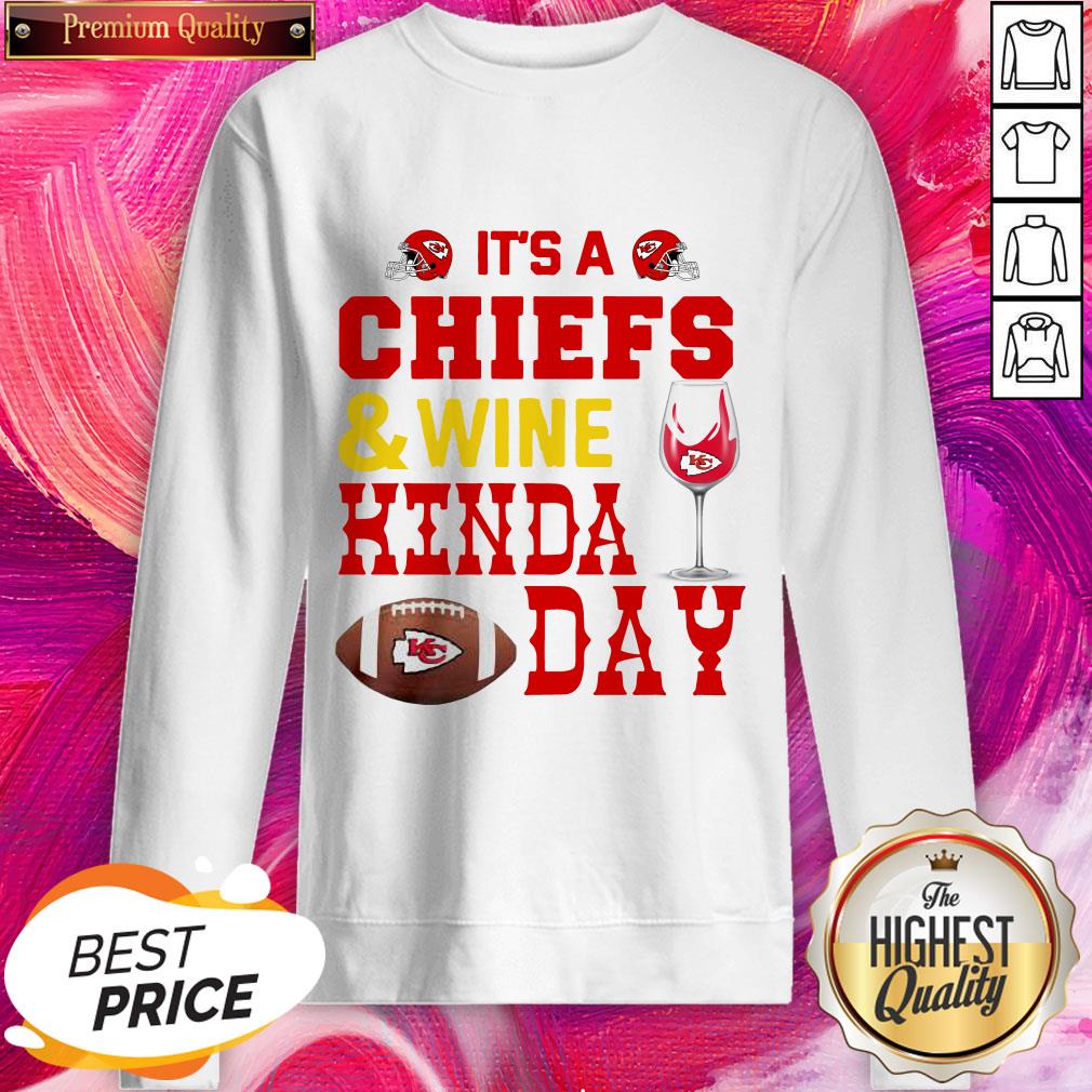 Wonderful It’s A Kansas City Chiefs And Wine Kinda Day Shirt - Image 4