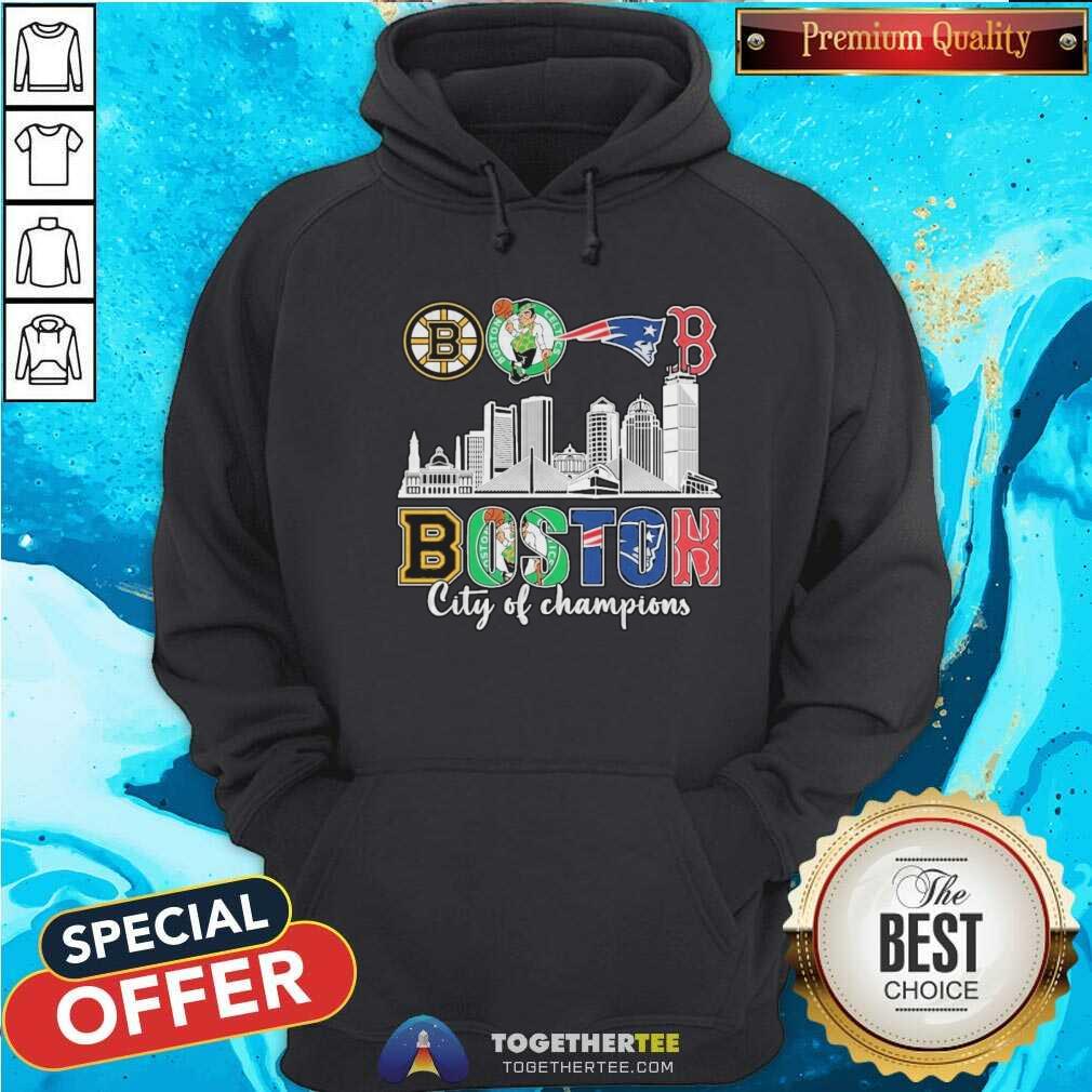 Official Boston Celtics New England Boston City Of Champions T-Shirt - Image 2