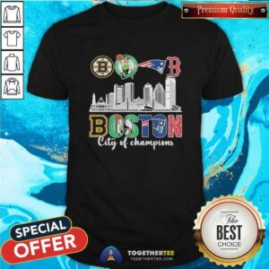 Official Boston Celtics New England Boston City Of Champions T-Shirt
