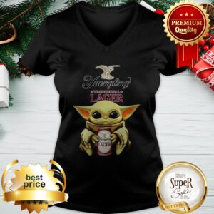 Alternative view of Baby Yoda Hug Yuengling Lager Beer Star Wars Shirt