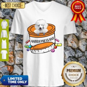 Alternative view of Official White Poodle Antidepressant Shirt