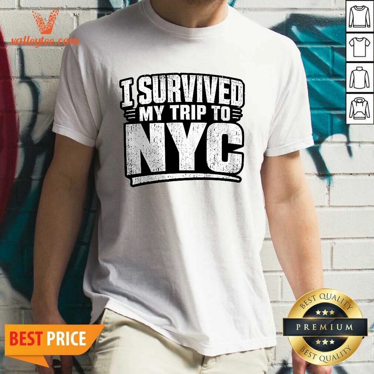 Good I Survived My Trip To NYC Silhouette Humor Shirt