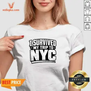 Alternative view of Good I Survived My Trip To NYC Silhouette Humor Shirt