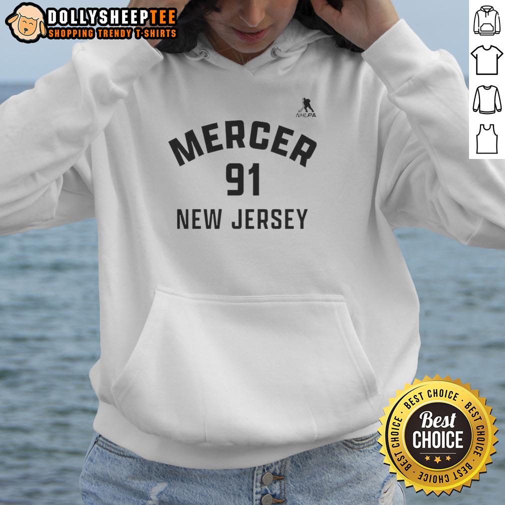 Good Dawson Mercer New Jersey Devils Ice Hockey Name And Number 91 T-Shirt - Image 2