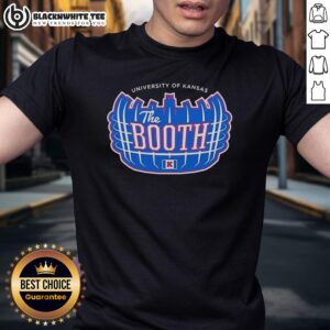 Top Kansas Jayhawks Football The Booth Logo T-Shirt