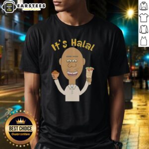 Good It's Halal Man Eating Dates Kebab Muslim Islamic Ramadan T-Shirt