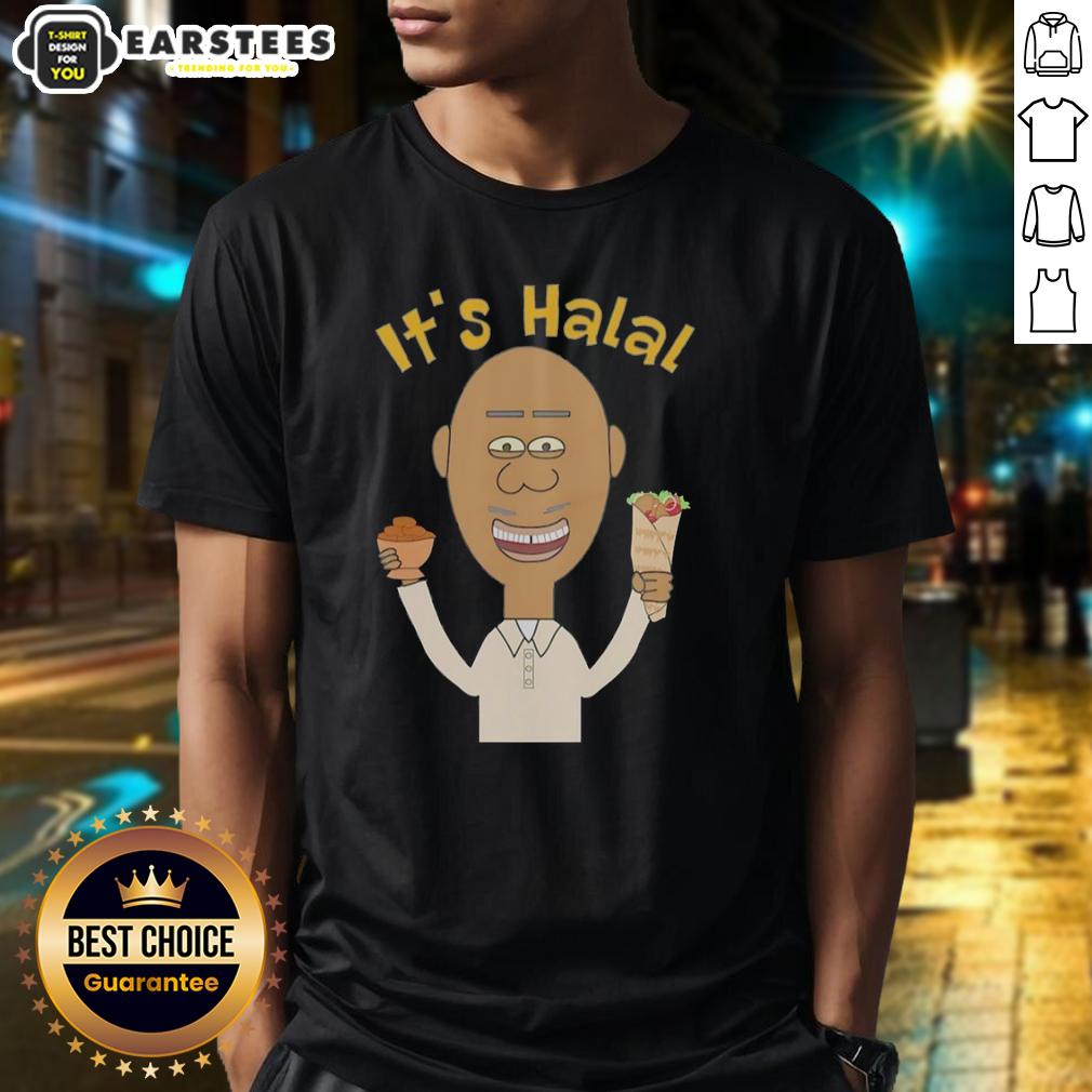Good It's Halal Man Eating Dates Kebab Muslim Islamic Ramadan T-Shirt