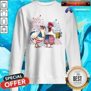 Alternative view of Independence Day 4th July Chicken Beer Shirt