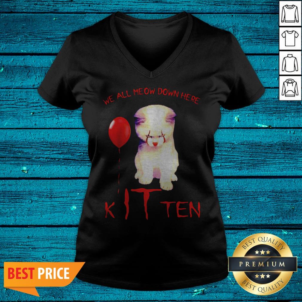 Top We All Meow Down Here Kitten Shirt - Image 3