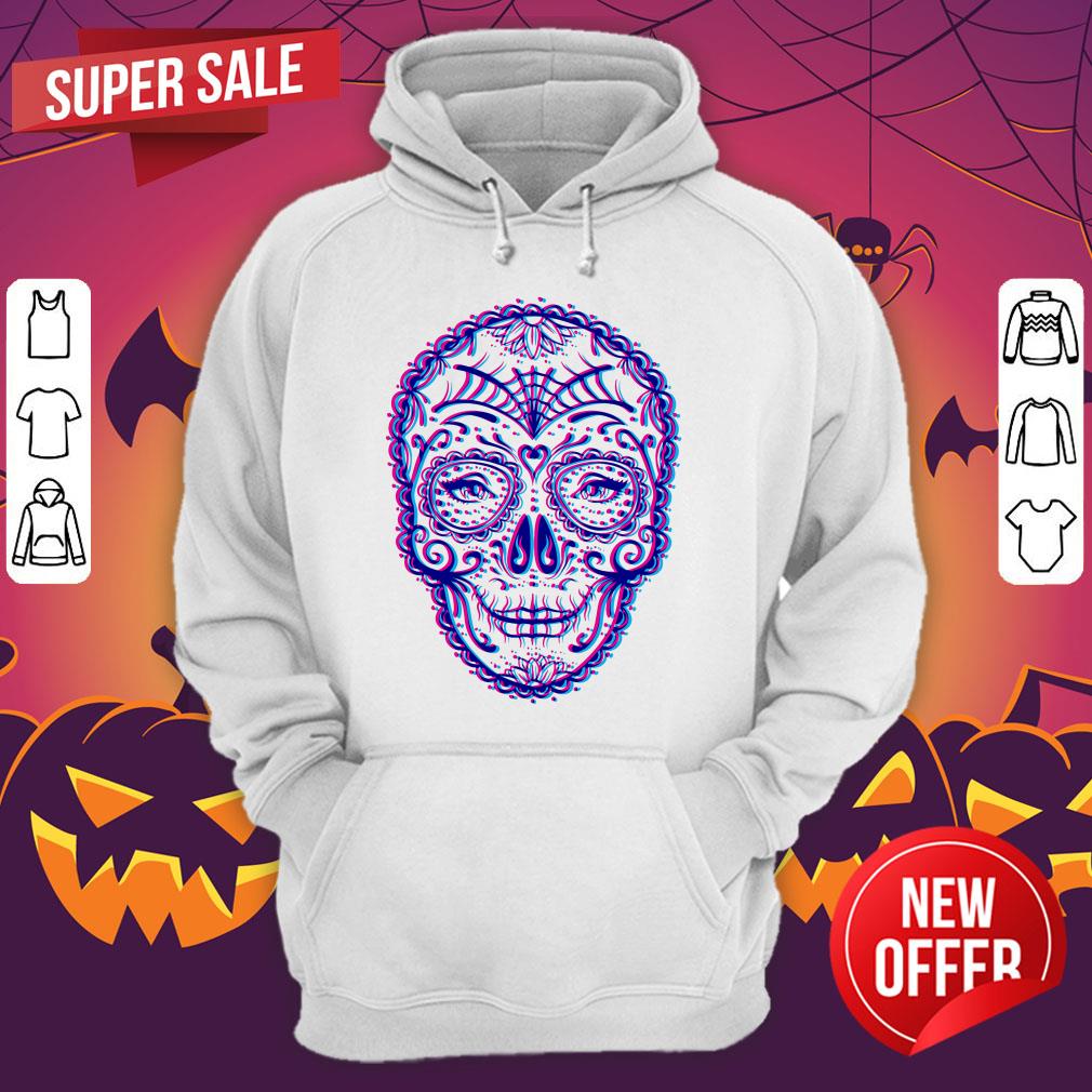 Eyes Sugar Skull Chromatic Day Of The Dead Muertos Shirt - Image 3