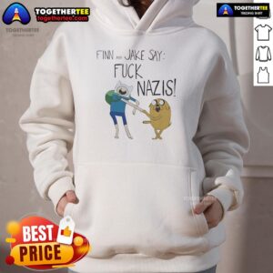 Alternative view of Nice Adventure Time Finn And Jake Say Fck Nazis T-Shirt