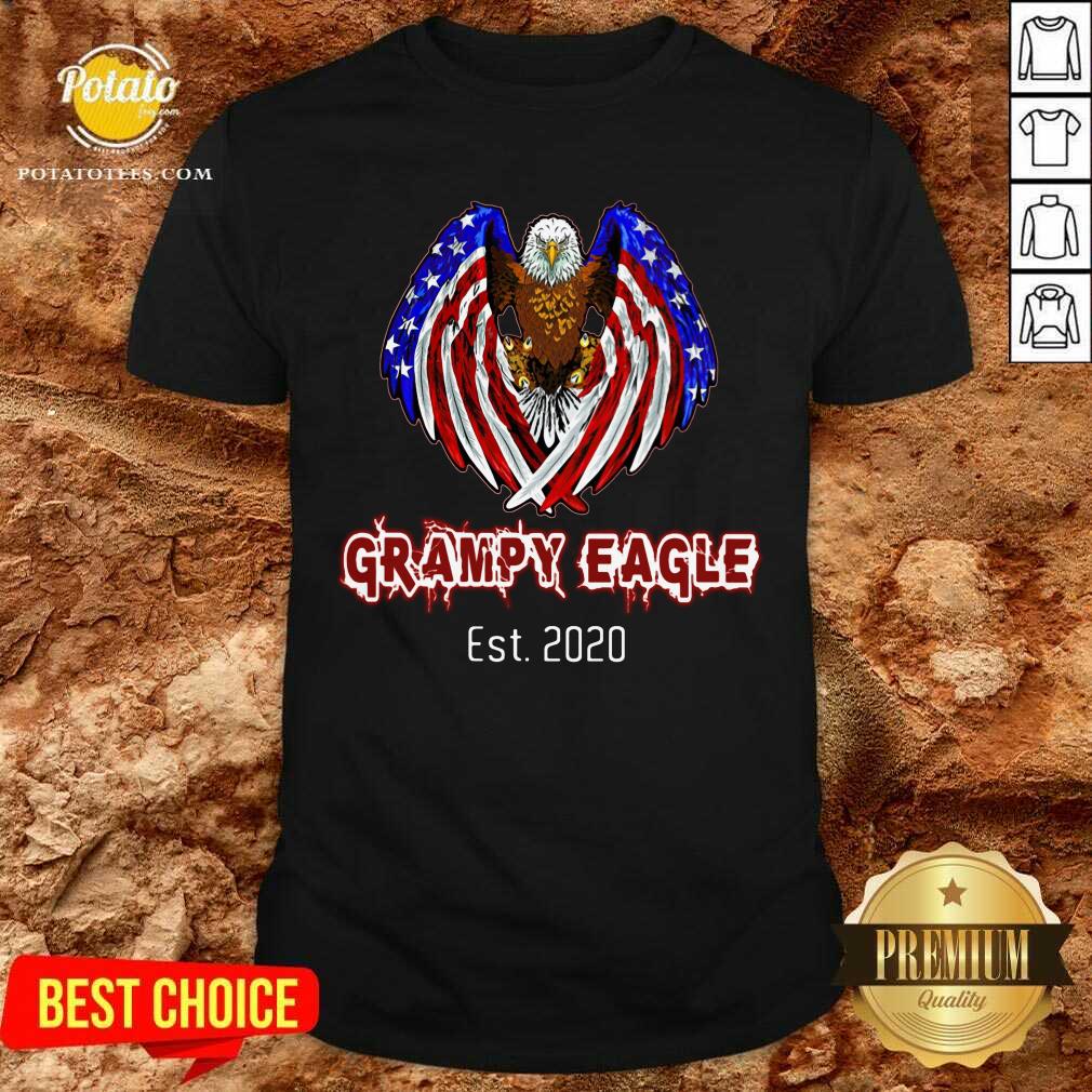 Grampy Eagle American Flag Shirt