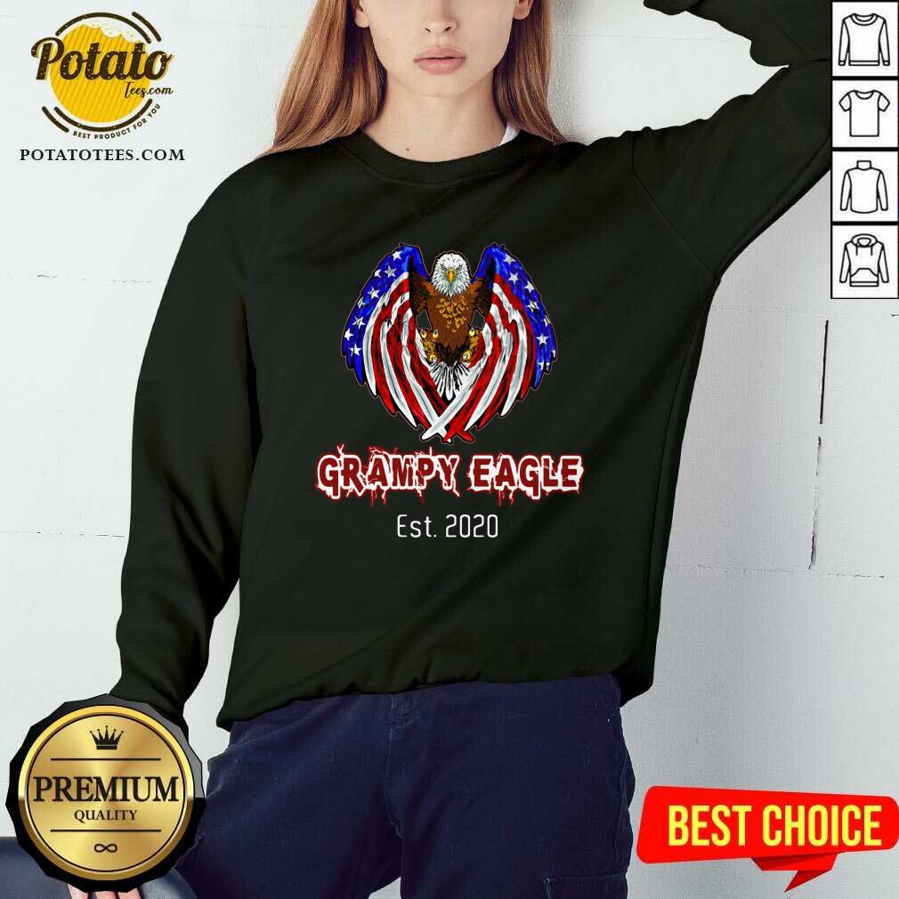 Grampy Eagle American Flag Shirt - Image 4