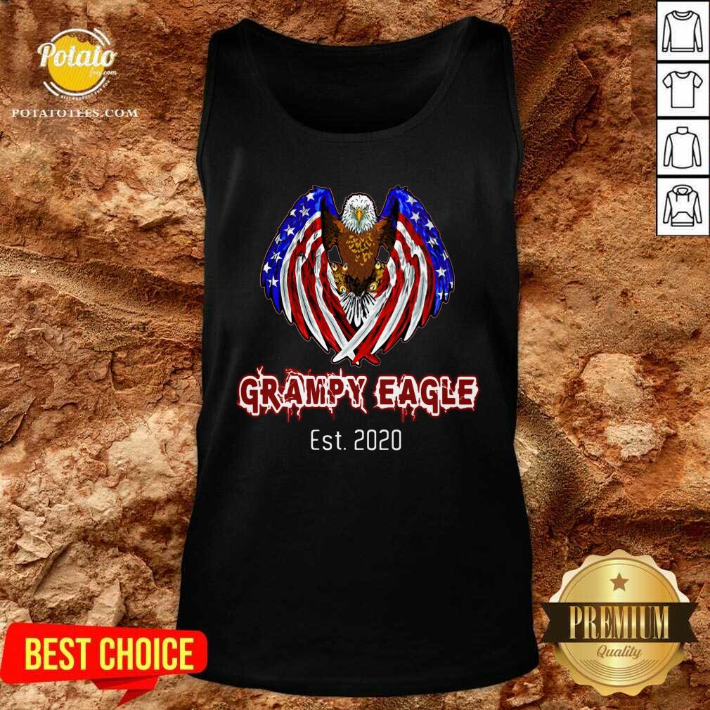 Grampy Eagle American Flag Shirt - Image 3